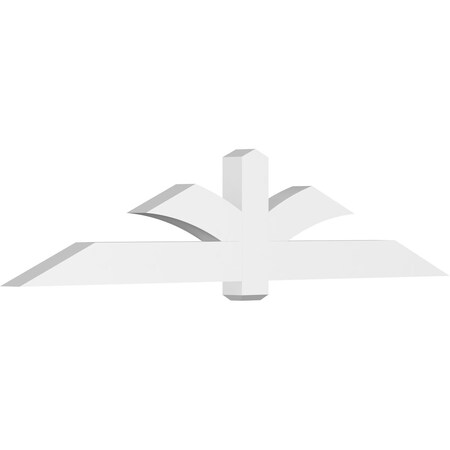 Ekena Millwork Redmond Architectural Grade PVC Gable Bracket, 96"W x 20"H x 4"D x 6"F, 5/12 Pitch GBP096X20X0406RED00